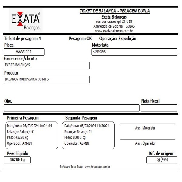 Software Para Pesagem De Balança Rodoviária Valor